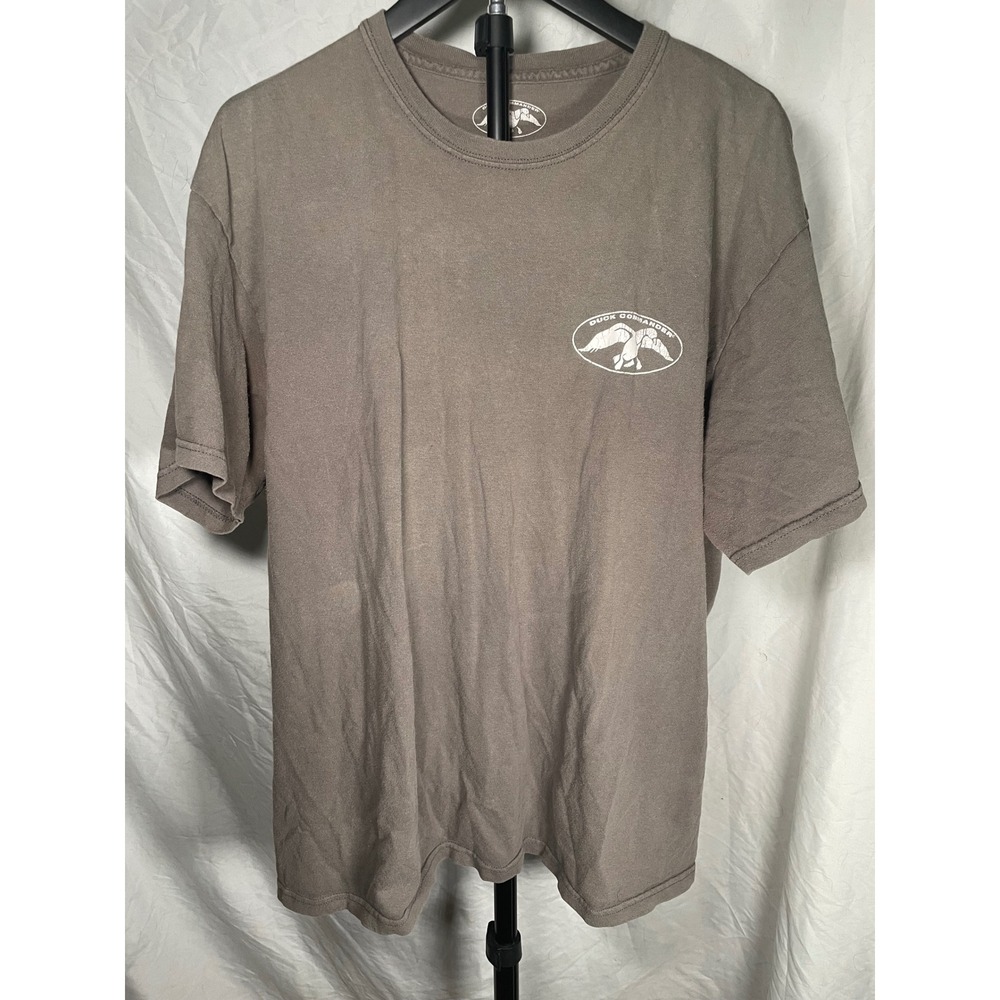 Duck Dynasty Duck Commander Mens XL Graphic T-Shirt Brown Cotton Short Sleeve